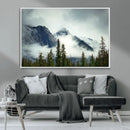 Mountain Mist Canvas Wall Art Print | 3-Panel Foggy Forest