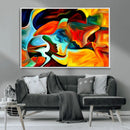 Human Love Figures Abstract Wall Art Canvas Print