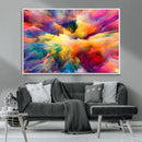Blazing Vibrant Colors Cloud Wall Art Canvas Print