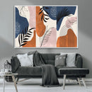 Boho Wall Art Canvas Print Set Mid-Century Prints Bohemian