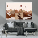 Boho Wall Art Canvas Print Set Mid-Century Prints Bohemian