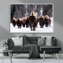 Bison Wall Art Canvas Print- Bison Herd Canvas Wall Art –