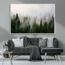 Forest Wall Art Canvas Print | Foggy Forest Wall Art | Pine