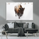 Bison Winter Wall Art Canvas Print For Farmhouse Decor