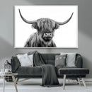 Scottish Highland Cow Cattle Art Print Wall Art Canvas Print by MyGreatCanvas | Canvas Wall Art Prints | Photo Prints & Wall Decor