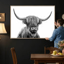 Scottish Highland Cow Cattle Art Print Wall Art Canvas Print