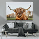 Highland Cow Animal Scottish Cattle Art Print Farmhouse Wall