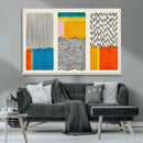 Canvas Print Wall Art Abstract Illustrs Art Boho, Framed
