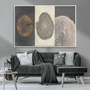 Boho Tree Ring Wall Art, Modern Minimalist Wood Grain