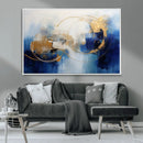 Navy Blue Abstract Wall Art Canvas Print