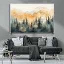 Abstract Forest Print - Mountain Wall Art | Autumn Landscape