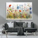Colorful Wildflower Canvas Wall Art - Vibrant Floral