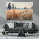 Golden Fields Canvas Wall Art Print – Serene Landscape of