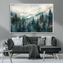 Serenity Forest Wall Art Canvas | Foggy Mountain Landscape