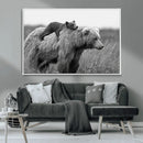 Bear and Cub Wall Art Canvas | 399 Bear Cub