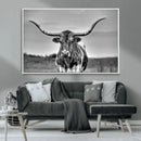 Texas Longhorn Cow Wall Art, Texas Longhorn Canvas, Cattle
