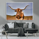 Texas Longhorn Wall Art Print, Framed Longhorn Cow Wall Art