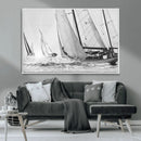 Yacht Sailboat Regatta Canvas Wall Art Canvas Print