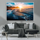 Beach Ocean Sunset on the Sea Wall Art Canvas, Beach Ocean by MyGreatCanvas | Canvas Wall Art Prints | Photo Prints & Wall Decor