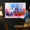 Disney Wall Art: Dreamy Watercolor Cinderella Castle Canvas by MyGreatCanvas | Canvas Wall Art Prints | Photo Prints & Wall Decor