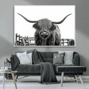Longhorn Canvas Print, Bighorn Cow Wall Art Canvas Print