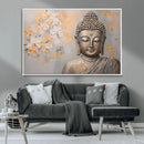 Abstract Buddha Statue Wall Art Canvas Print - Modern