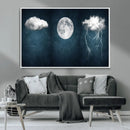 3 Piece Indigo Cloud Wall Art, Thunderstorm Moon Cloud by MyGreatCanvas | Canvas Wall Art Prints | Photo Prints & Wall Decor