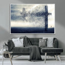 Jesus and the Fading Cross Wall Art Print – Symbol of Faith, by MyGreatCanvas | Canvas Wall Art Prints | Photo Prints & Wall Decor
