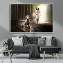Jesus Canvas Wall Art - Jesus Running After Lost Lamb, by MyGreatCanvas | Canvas Wall Art Prints | Photo Prints & Wall Decor