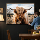 Scottish Cow Longhorn Wall Art Canvas Print