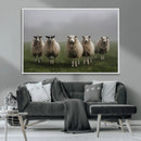 Flock of Sheep in a Mystical Fog – Pastoral Wall Art Canvas by MyGreatCanvas | Canvas Wall Art Prints | Photo Prints & Wall Decor