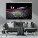 Ben Hill Griffin Stadium Night Game Triple Canvas Wall Art -
