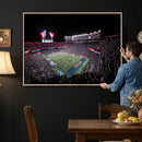 Ben Hill Griffin Stadium Night Game Triple Canvas Wall Art -