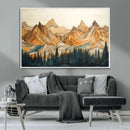 Rustic Wood Mountain Wall Art Print | Triptych Giclee Print by MyGreatCanvas | Canvas Wall Art Prints | Photo Prints & Wall Decor
