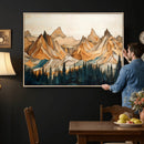 Rustic Wood Mountain Wall Art Print | Triptych Giclee Print