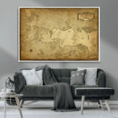 Vintage Game of Thrones Map Wall Art | Westeros and Essos