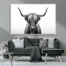 Highland Wall Art Canvas Print – Minimalist Black and White by MyGreatCanvas | Canvas Wall Art Prints | Photo Prints & Wall Decor