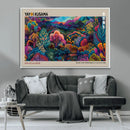 Framed Japanese 1986 Wall Art Print, Yayoi Kusama 1986 Wall