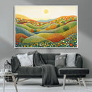 YAYOI KUSAMA Wall Art - Colorful Dot Art Landscape Canvas,