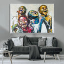 Shai Yossef Style Canvas Art - Joyful African Black Kids