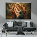 Mary Jesus Canvas Wall Art Print - Madonna and Child with