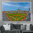 Wrigley Field Chicago Cubs Panoramic Canvas Print –