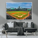 Wrigley Field Chicago Cubs Panoramic Canvas Print –