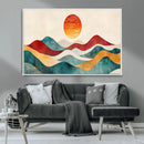 Southwest Mountain Wall Art Canvas Print – Boho Triptych