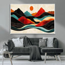 Western Wall Decor - Large Triptych Mountain Canvas - Boho