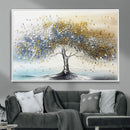 Golden and Silver Tree Wall Art – Framed Elegant Leaves by MyGreatCanvas | Canvas Wall Art Prints | Photo Prints & Wall Decor