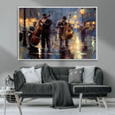 Afro Abstract Jazz Music Wall Art Canvas Print – Colorful