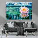 Lotus Flower Wall Art Canvas Print, Water Lily Large Wall