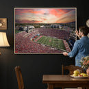 Indiana Memorial Stadium Wall Art Canvas Print, Framed