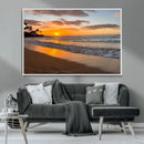 Sunset Wall Art Print - Stunning Beach Sunset Canvas Artwork